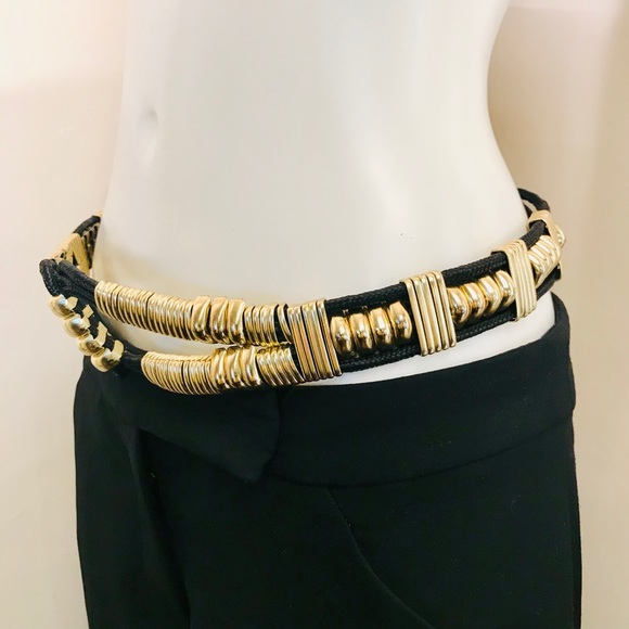 1980’s Black and Gold Embellishment Belt main image 5